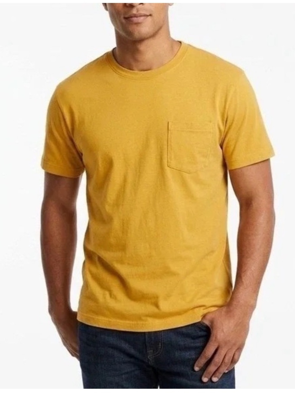 American Giant Men's Pocket Tee Size Medium Color Yellow NWOT